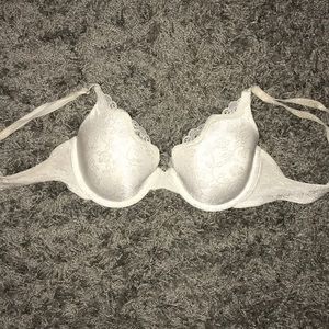 Off-white lace bra